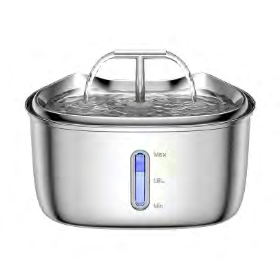 2.5L Stainless Steel Pet Water Fountain - K15