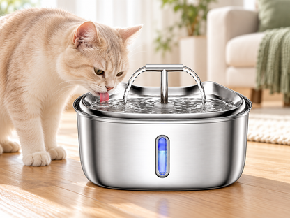 2.5L Stainless Steel Pet Water Fountain - K15
